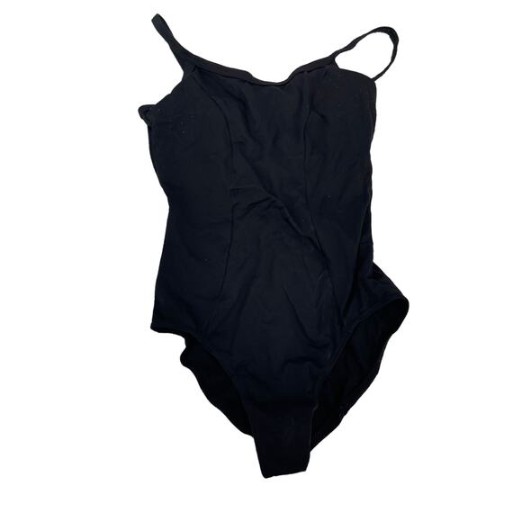 Solid Black One-Piece Swim Bathing Suit Women's - Picture 1 of 6